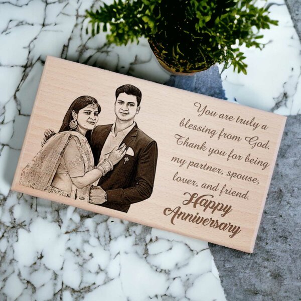 wooden frame for anniversary