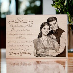 Custom Wooden Engraved Photo Frame 8×6 Inches