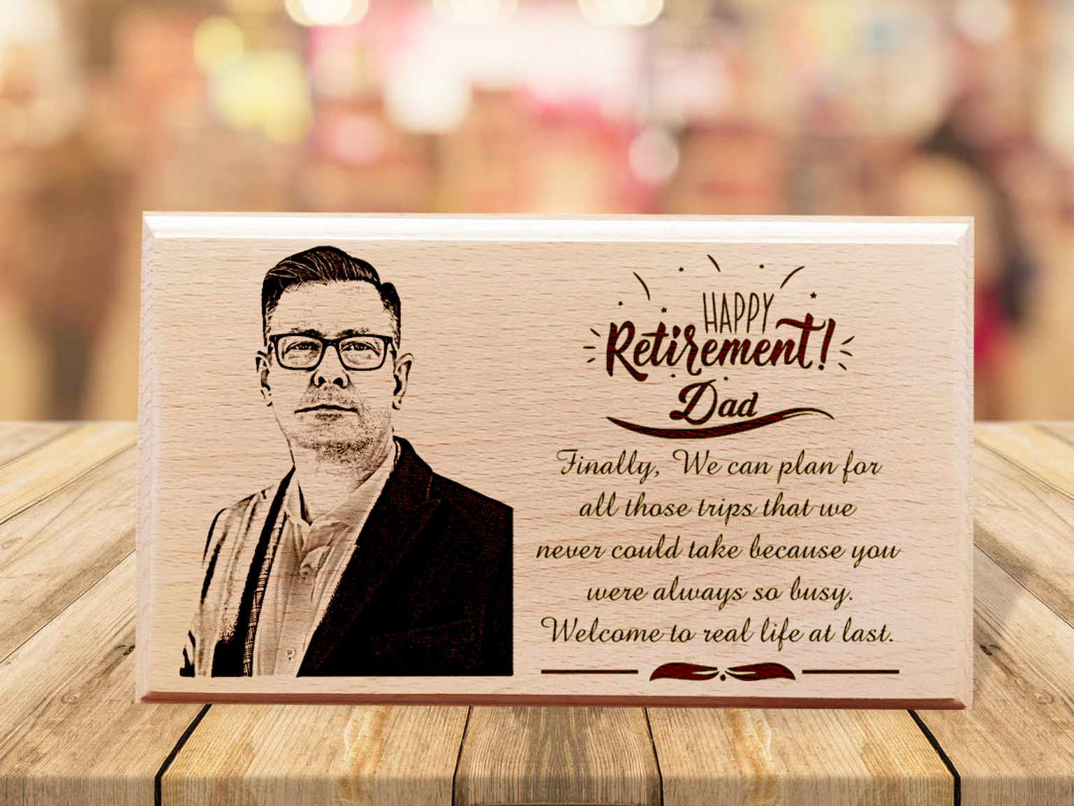 Personalized Wood Retirement Gift for The Men You Love Most Father ...