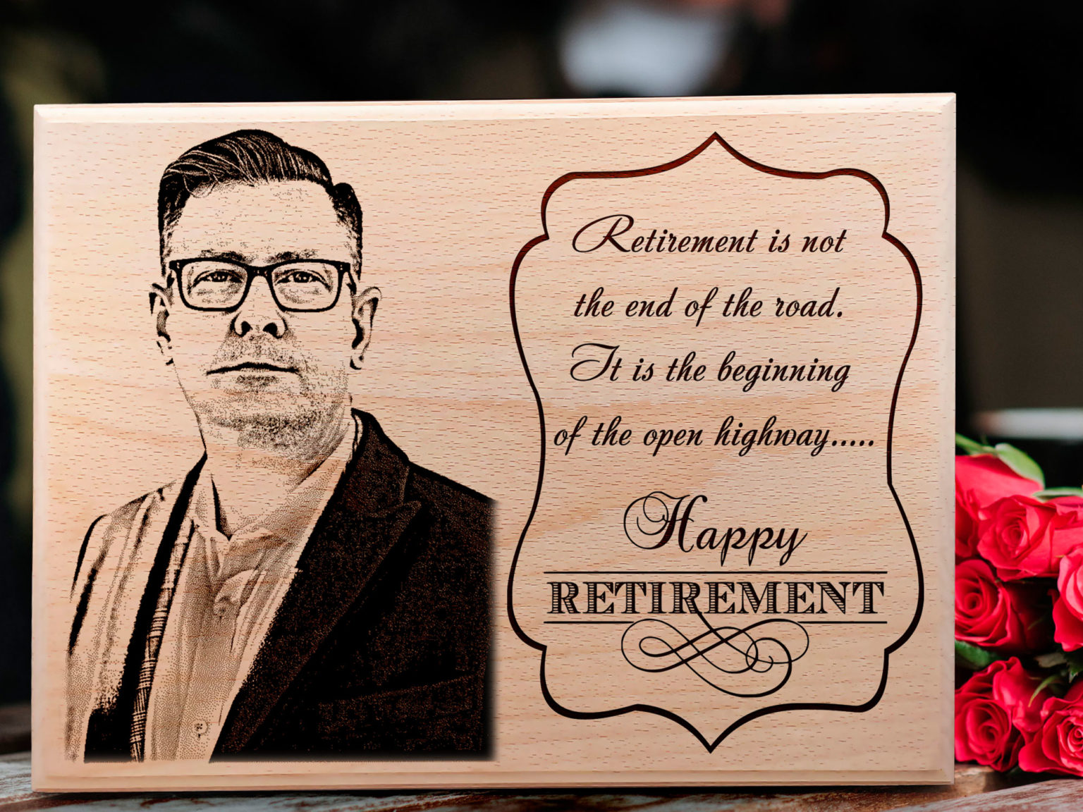 Personalized Engraved Photo Plaque Retirement Gift for Father or Boss ...