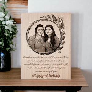 Personalized Engraved Wooden Birthday Plaque for Him or Her (12 x 9 inches)