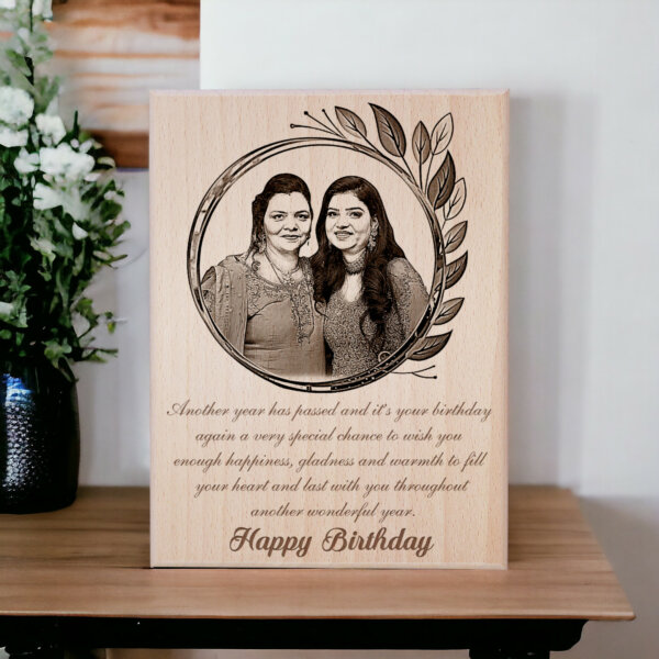 wooden birthday plaque