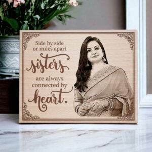 Personalized Engraved Wooden Photo Frame For Siste...