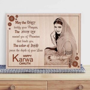 Personalized Engraved Wood Photo Frame Gift for Ka...