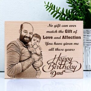 Customized Wooden Picture Frame Best Birthday Gift For Dad From Daughter