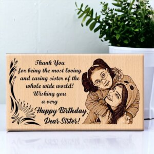 Customized Wooden Engraved Photo Frame Best Birthd...