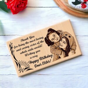 Customized Wooden Engraved Photo Frame Best Birthd...