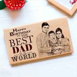 Personalized Engraved Wooden Frame Birthday Gift For Dad Birthday