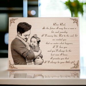 Father’s Day Customized Engraved Wooden Fram...