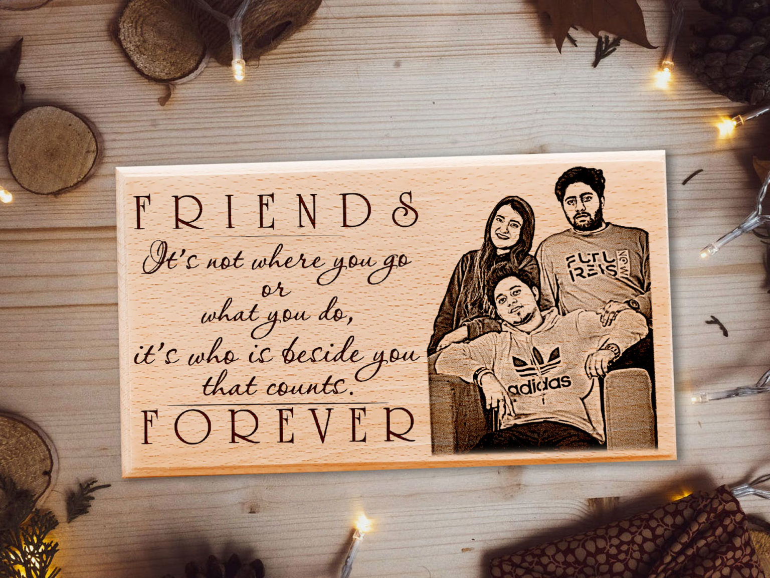 Best Friend Forever Personalized Wooden Plaque For Best Friend