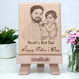 Personalized Wooden Engraved Father’s Day Photo Frame