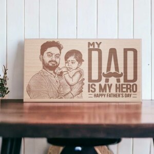 Wooden Engraved Fathers Day Photo Frame