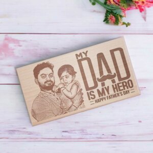 Wooden Engraved Fathers Day Photo Frame