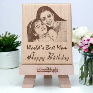 World’s Best Mom Customized Engraved Photo Frame for Mother Birthday