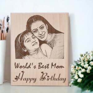 World’s Best Mom Customized Engraved Photo Frame for Mother Birthday