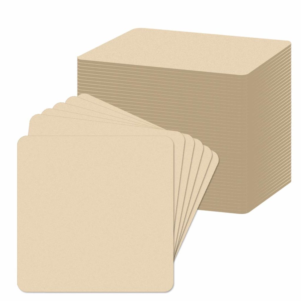 Bulk Wood Coasters (Set of 100, Size 3.5inx3.5in) - Incredible Gifts