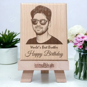 Personalized Engraved Wooden Frame For Brother wit...