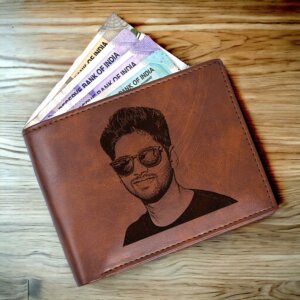 Personalized Photo Wallet for Men (Brown)