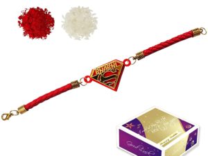 Super Bhabhi Designer Incredible Rakhi Bracelet Rakhi for Bhabhi -(Gold Acrylic)