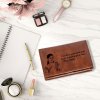 Photo Engraved Brown Wallet