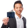 Blue Photo Wallet Model