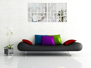 3D Silver Wall Decor Stickers for Home