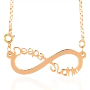 Personalized Infinity Pendant With Name For Women (18k Gold Plated)