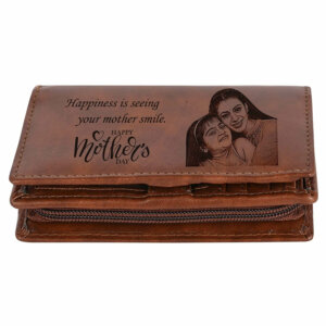 Vegan Leather Photo Wallet Personalized Mothers Da...