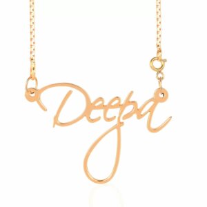 Customised Name Locket with Chain for Girlfriend (18k Gold Plated)