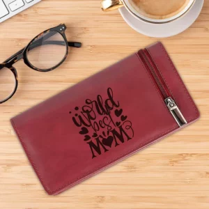 Unique Womens Wallets For Mom – Best Mothers Day Gift Idea (Vegan Leather, Red Cherry)