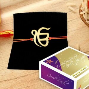 Gold Acrylic Ek Onkar Incredible Rakhi