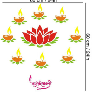 3 in 1 Rangoli Stencil – Shubh Dipawali, Diy...