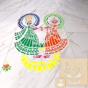 Diwali Rangoli Stencil for Floor Decoration &#8211...