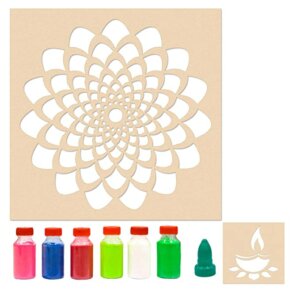 DIY Rangoli Stencils – MDF Stencil with Six ...