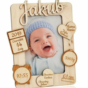 New Born Baby Gift – Personalized Wooden Pho...