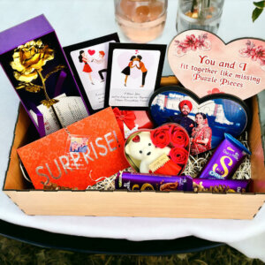 Personalized Gift Basket For Couple 6 Gifts Inside