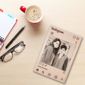 Personalized Engraved Instagram Wood Photo Frame