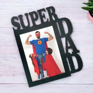 Personalized Super Dad Table Top Photo Frame