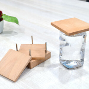 Premium Wooden Coaster Set of 4 For Dining Table W...