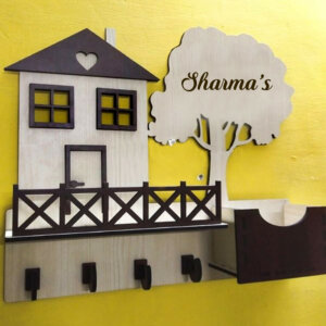 Personalized Wooden Home Design Card & Keycha...