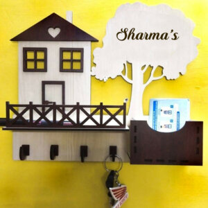 Personalized Wooden Home Design Card & Keycha...