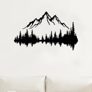 Mountain and Forest Wooden Wall Art Decor for Home Decoration