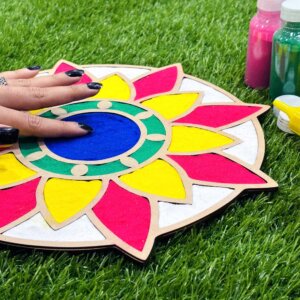 Sun Flower Reusable Stencil for floor with 6 rango...