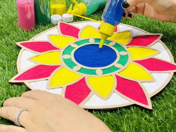 Rangoli Designs Making Kit for Floor for Diwali Decoration with 6