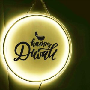 Happy Diwali LED Neon Ring Light for Festive Home ...