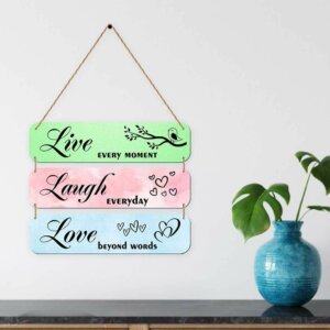 Live Laugh Love Wooden Wall Hanging For Home Decor