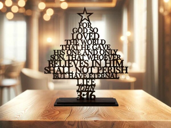 Christmas Tree With Bible Verse