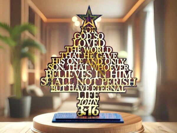 Christmas Tree With bible verse