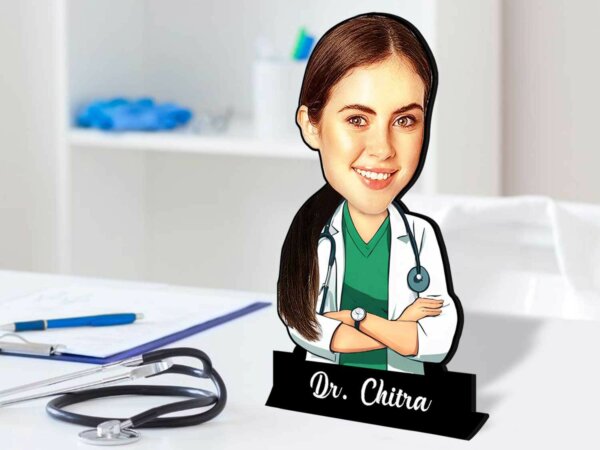 caricature for female doctor