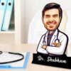 male doctor caricature